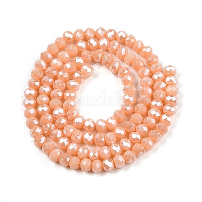 Chapelets de perles en verre électroplaqué&nbsp;EGLA-A044-P4mm-A33-1