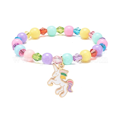 Rainbow enamel charms, unicorn charms, charm bracelets, rainbow shaped  charms, kids jewelry charms, jewelry making