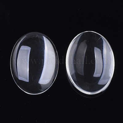 Transparente Glas Cabochons&nbsp;GGLA-R022-30x40-B-1