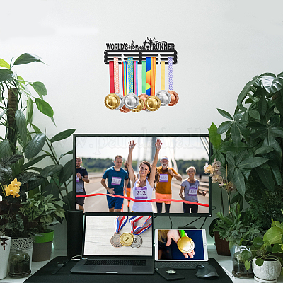Porte-médaille de fer support mural d'affichage&nbsp;ODIS-WH0021-941-1