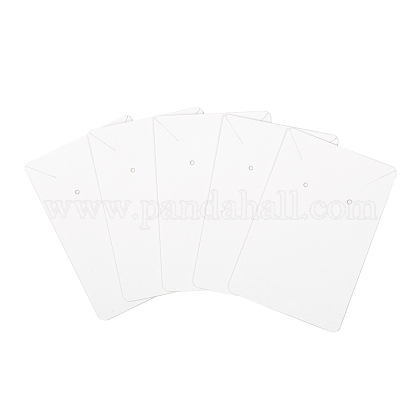 厚紙のアクセサリー台紙  ネックレスとイヤリングに使われる  ホワイト  9x6cm CDIS-WH0005-04A-1