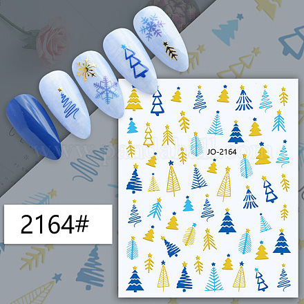 クリスマステーマネイルアートステッカー  ネイルデカール  ネイルチップの装飾用  ミックス模様  カラフル  10.1x7.85cm MRMJ-N033-2164-1