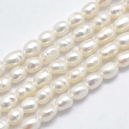 Fili di perle di perle d'acqua dolce coltivate naturali PEAR-F007-83-1