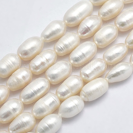 Fili di perle di perle d'acqua dolce coltivate naturali PEAR-F007-78-01-1
