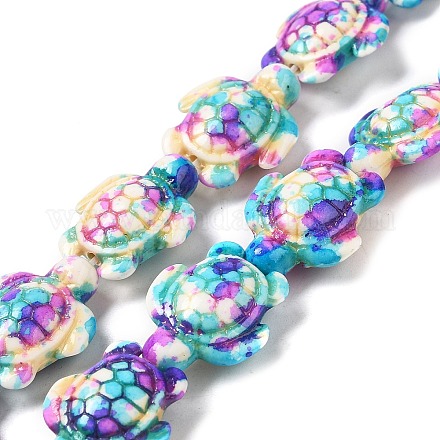 Synthetic Turquoise Dyed Beads Strands G-P507-05C-1
