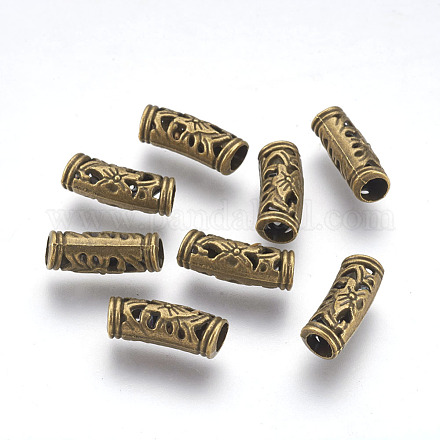 Stile tibetano perline tubo in lega PALLOY-F133-17AB-1