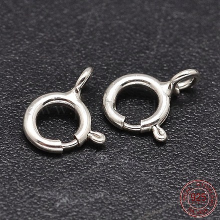 925 sterling silver spring ganci ad anello STER-F014-06F-1
