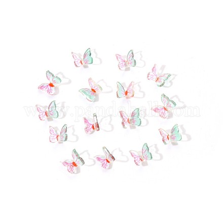 Encantos de uñas de mariposa de resina 3d MRMJ-Q072-25K-1