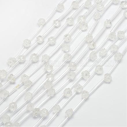 Perlas de cristal de cuarzo natural G-O156-B-04-1