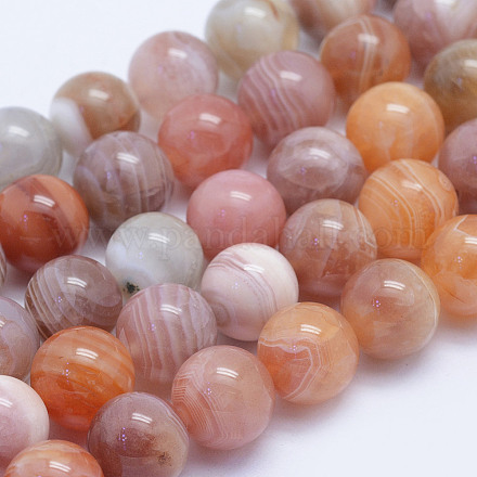 Chapelets de perles en agate naturelle du Botswana G-L478-42-10mm-1