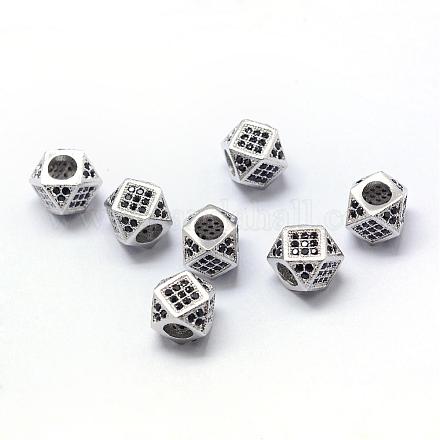 Perles de zircone cubique de placage de rack en laiton ZIRC-S029-01P-1