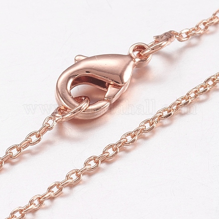 Brass Chain Necklaces X-MAK-L009-03RG-1