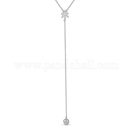 Tinysand feuille design cz 925 colliers pendentif en cascade en argent sterling TS-N340-S-1