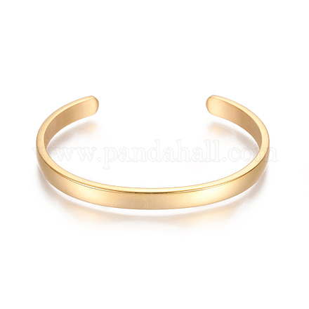 Placage ionique (ip) 304 bracelets de manchette en acier inoxydable STAS-I110-10-6mm-G-1