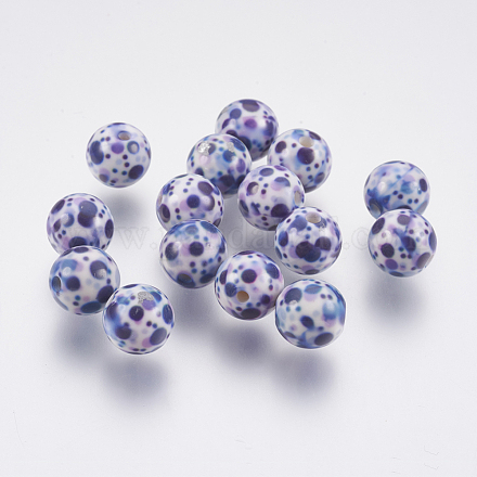 Rociar perlas de resina pintadas GLAA-F049-A28-1