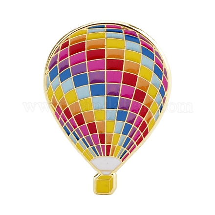 レインボーエナメルピン  金合金ブローチ  熱気球  41x29mm PW-WG20493-02-1