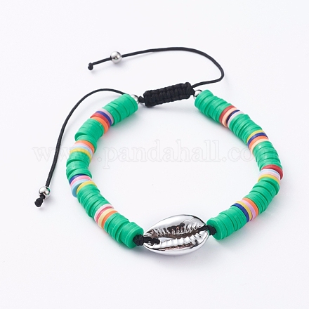 Handgemachte geflochtene Perlen Armbänder aus Fimo BJEW-JB05054-02-1