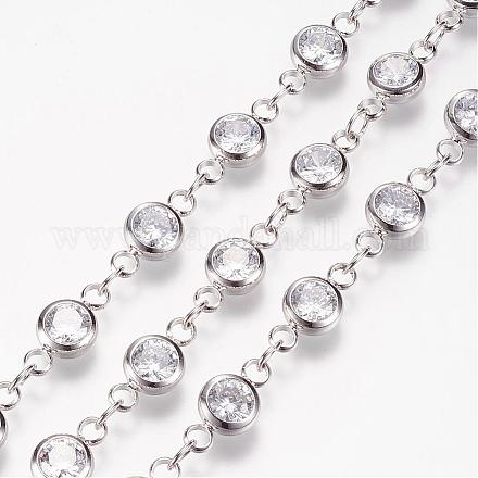 Chaînes de perles en verre manuels AJEW-F026-04P-1
