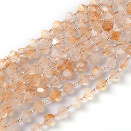 Chapelets de perles de citrine naturelle G-Z014-12-1