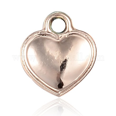Nickel Free & Lead Free Alloy Heart Charms PALLOY-J589-33G-FF-1