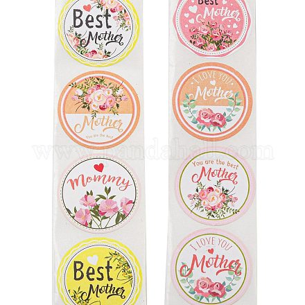 Mother's Day 8 Styles Stickers Roll DIY-H166-01-1