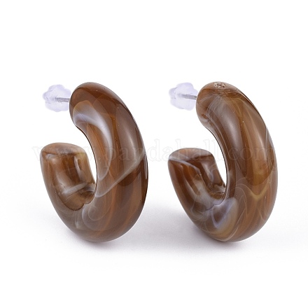 Acrylic Stud Earrings EJEW-JE03484-01-1