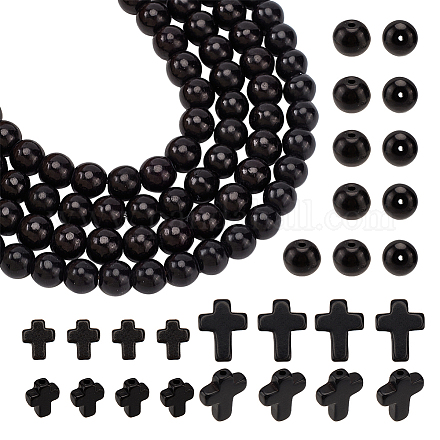 arricraft 230 Pcs Black Turquoise Beads TURQ-AR0001-20B-1