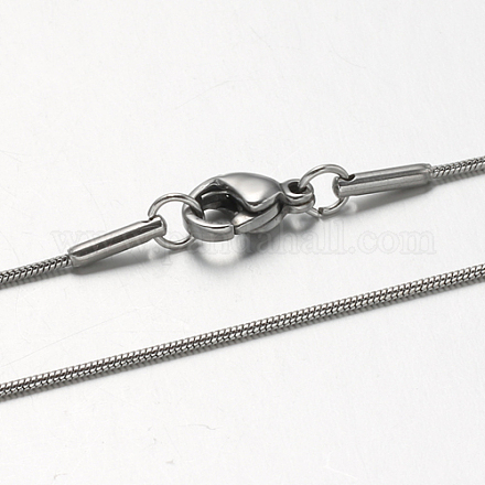 304 Stainless Steel Snake Chains Necklaces STAS-F094-23P-1