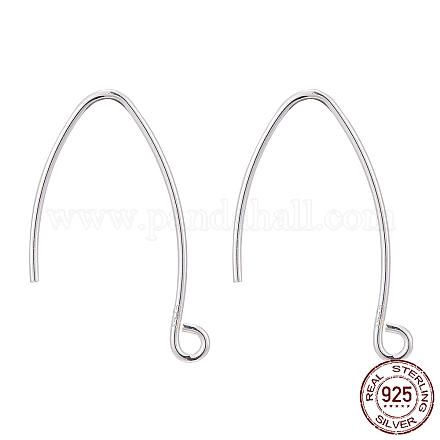 925 Sterling Silver V Shaped Earring Hooks STER-M102-04S-1