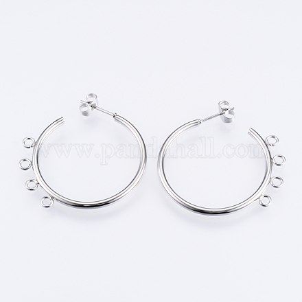 304 Stainless Steel Stud Earring Findings STAS-Q231-02A-1