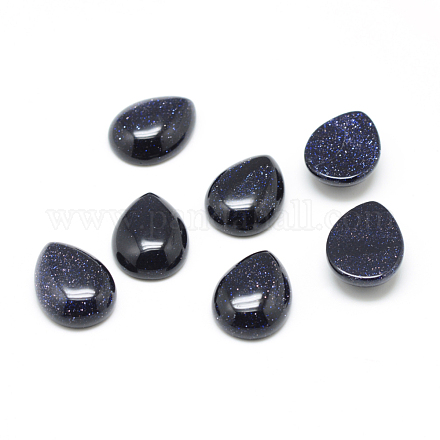 Synthetic Blue Goldstone Cabochons G-T024-8x10mm-11-1