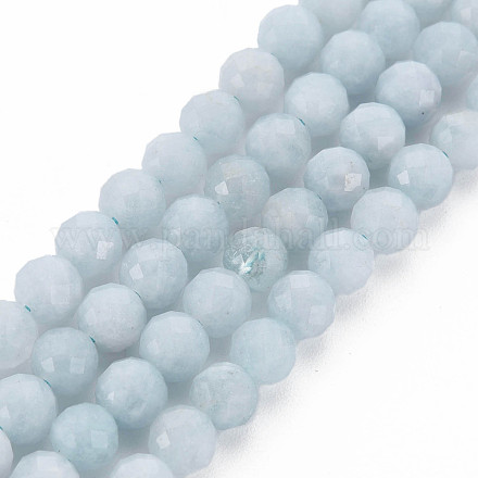 Chapelets de perles en aigue-marine naturelle G-Q951-01-6mm-1