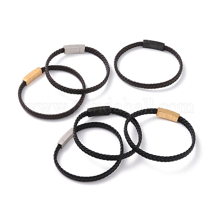 Bracelets en corde tressée en microfibre BJEW-P278-05-1