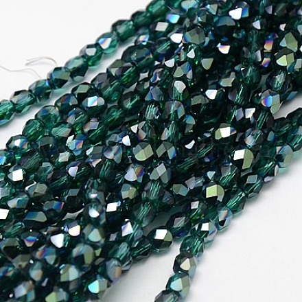 Electroplate Glass Beads Strands EGLA-F001-A04-1