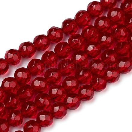 Glass Beads Strands GF6mmC47-1
