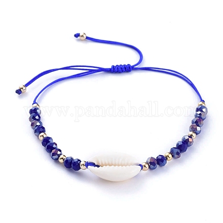 Verstellbare geflochtene Perlenarmbänder aus Nylonfaden BJEW-JB05211-02-1