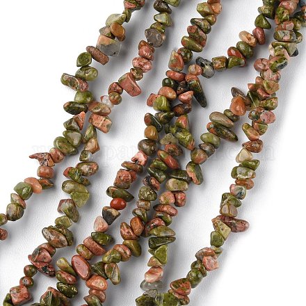 Chapelets de perles en unakite naturelle G-G0003-B13-1