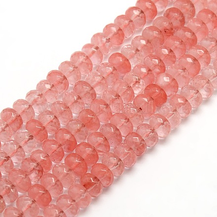 Cherry Quartz Glass Beads Strands G-M065-8mm-19-1