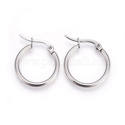 304 Stainless Steel Hoop Earrings EJEW-P173-13P-02-1