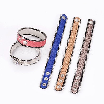 Bracelets en cuir de serpent BJEW-G614-02-1