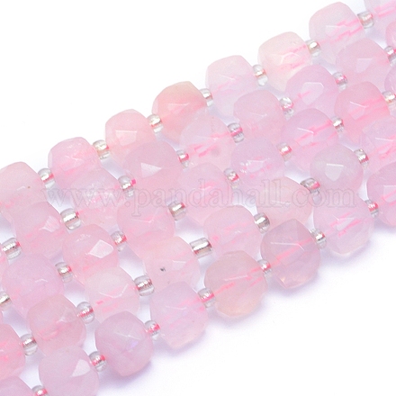 Natürlichen Rosenquarz Perlen Stränge G-L552D-13B-1