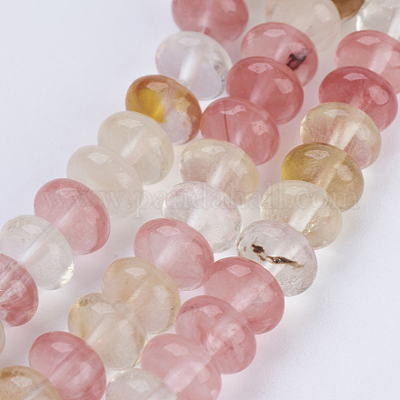 Tigerskin Glass Beads Strands G-P354-17-8x5mm-1