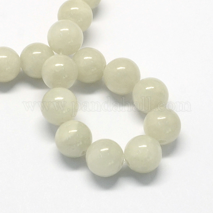 Hebillas de abalorios piedras preciosas de jade amarillo teñido natural G-R271-8mm-YXS03-1