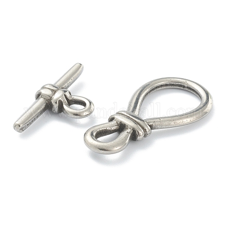 304 Stainless Steel Toggle Clasps STAS-B020-09P-1