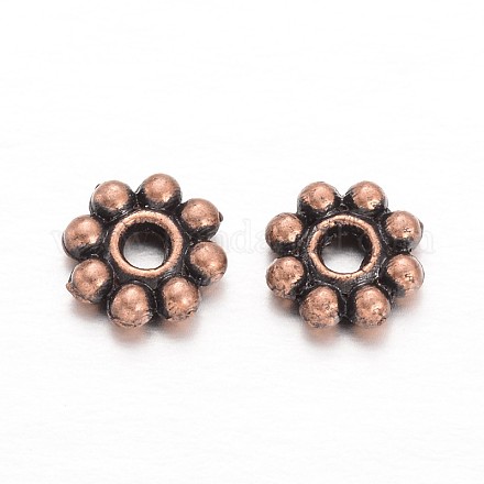 Alloy Daisy Spacer Beads PALLOY-L166-031R-1