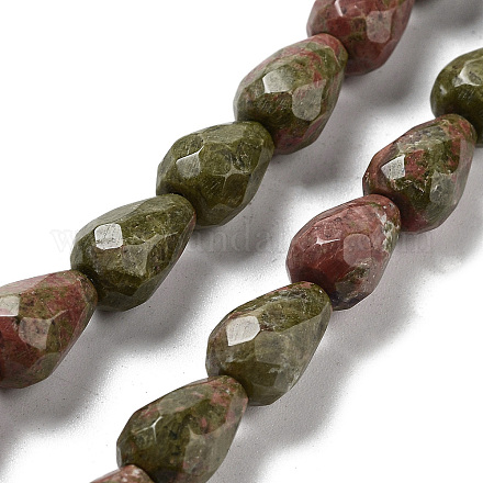 Chapelets de perles en unakite naturelle G-P520-B09-01-1
