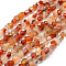 Dyed Natural Carnelian Beads Strands, Nuggets, 3~5x3~5x3~8mm, Hole: 1mm, about 85~90pcs/strand, 15.7 inch(40cm)