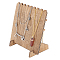Wooden Necklace Display Stands, Rectangle, Camel, 8.95x15x15.3cm