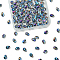 100Pcs Electroplate Glass Beads, Top Drilled, Teardrop, Medium Blue, 6x8.5mm