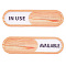 2 Pcs Acrylic Slide Signs, In Use Available Privacy Slider Sign Privacy Sliding Door Sign Slide Door Sign Indicator for Room Do Not Disturb UV Process Office